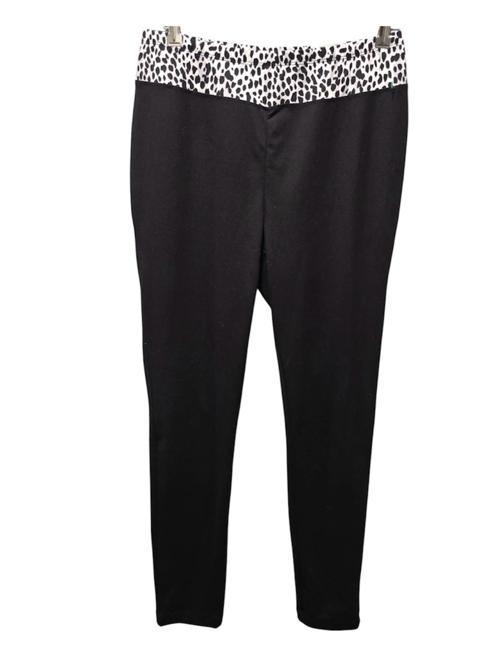 WEEKEND BY CHICO’S LEOPARD CRAZE BLACK SIMONE LEGGING PANTS SIZE 0(4-6)